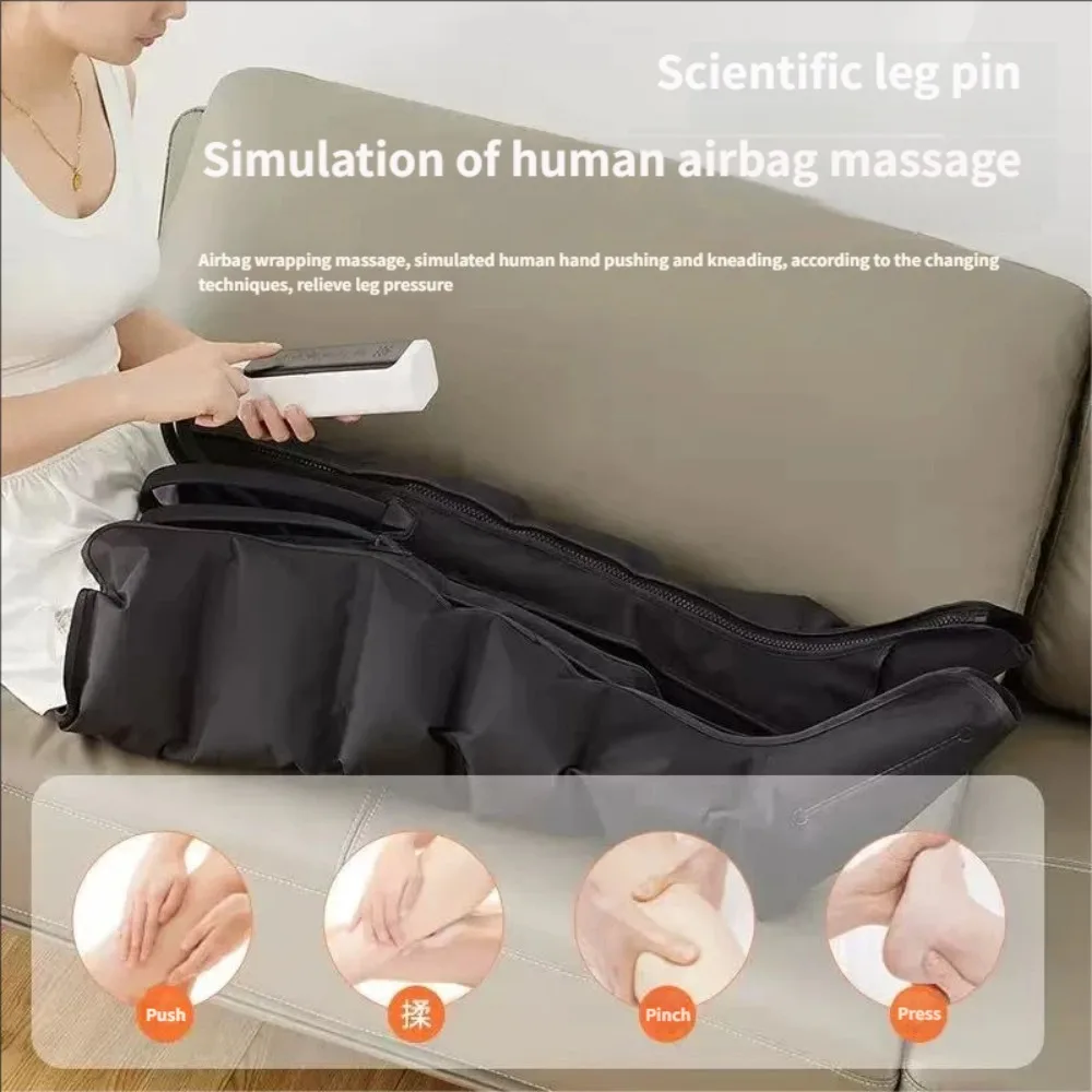 Air Compression Leg Massage 6 Airbag Pneumatic Boots Used for Circulation and Leg Muscle Relaxation to Relieve Varicos Veins