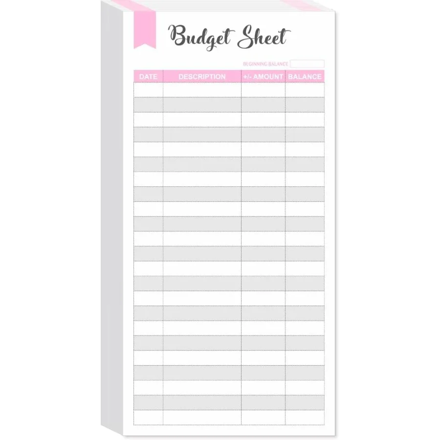 

Set of 60 Expense Trar for A6 Budget Envelopes unched Budget Sheets Use with A6 Budget Binder Pots 3.1"x6.3"