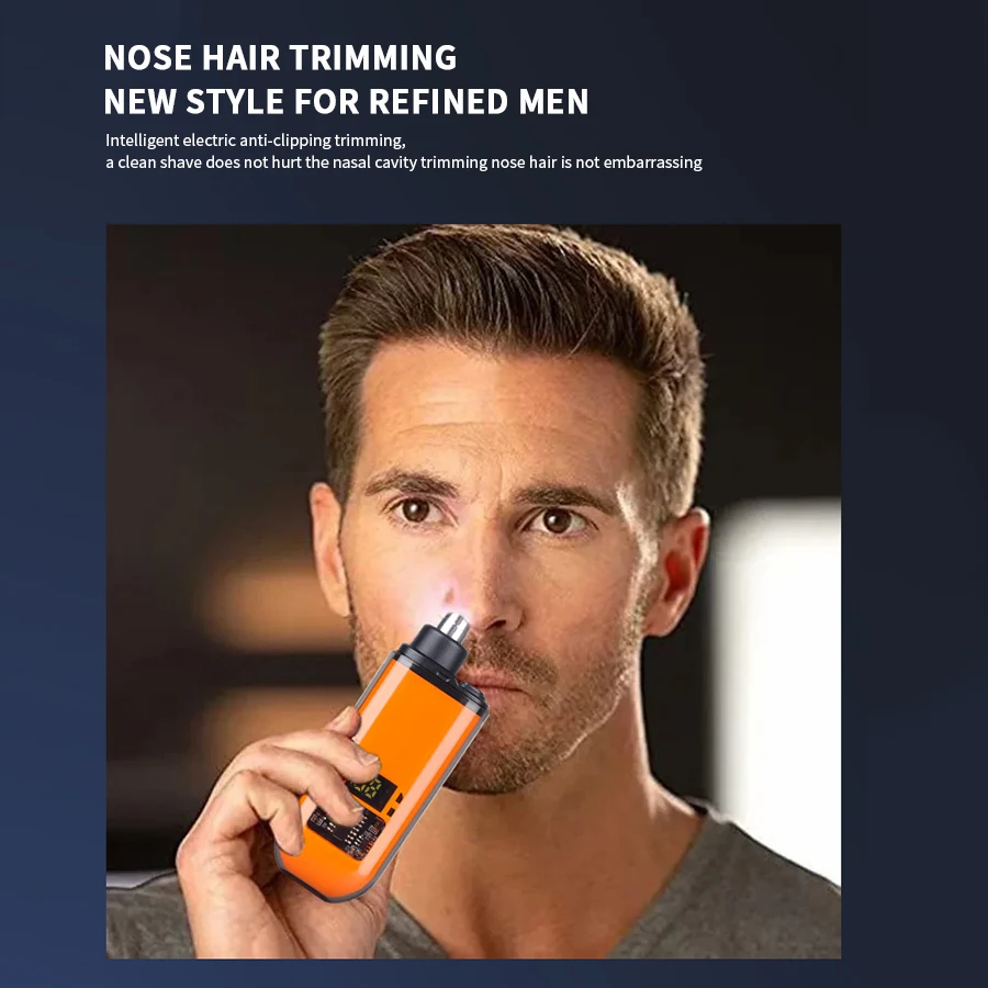 2 In 1 Electric Portable Ear And Nose Hair Trimmer Clipper 2025 Professional Painless Portable Eyebrow For Men image 3