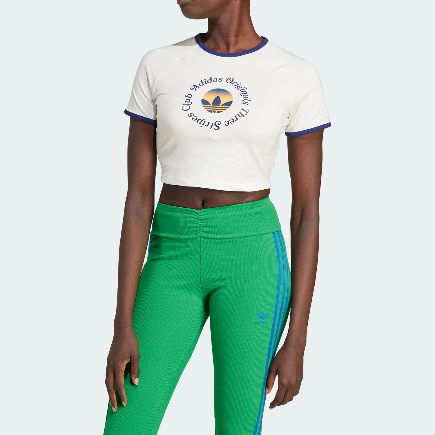 Adidas genuine clover cut women's round neck slim fit sports short sleeved T-shirt JG8058