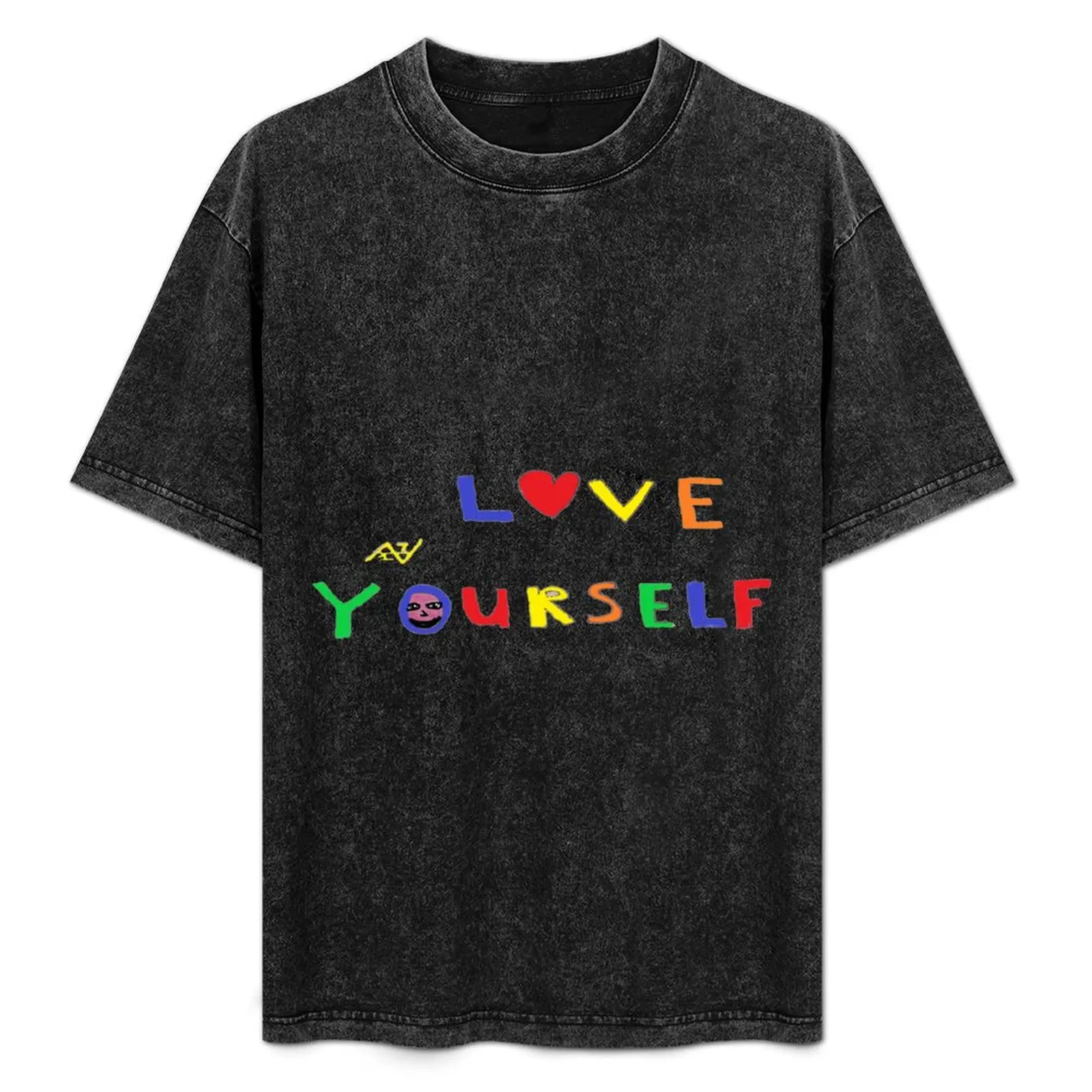 

Love Yourself T-Shirt Daily Wear Plain Short Sleeve Shirt