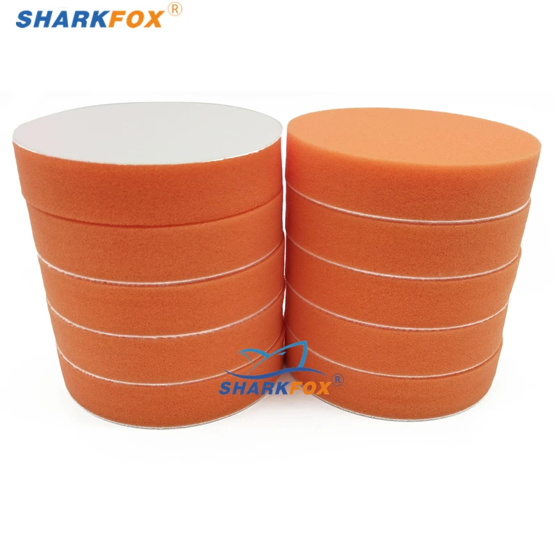 

Sharkfox 5/6inch Car Buffing Polishing Pads Flat Foam Sponge Waxing Pad Kit Tool For Car Polisher Buffer Auto Care Buffing Pads