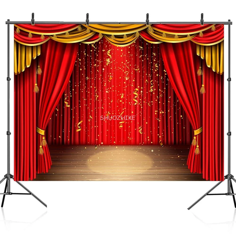 写真撮影の背景,ステージの背景,明るい光,新年,クリスマスパーティー,ポートレート,写真スタジオ,赤と青