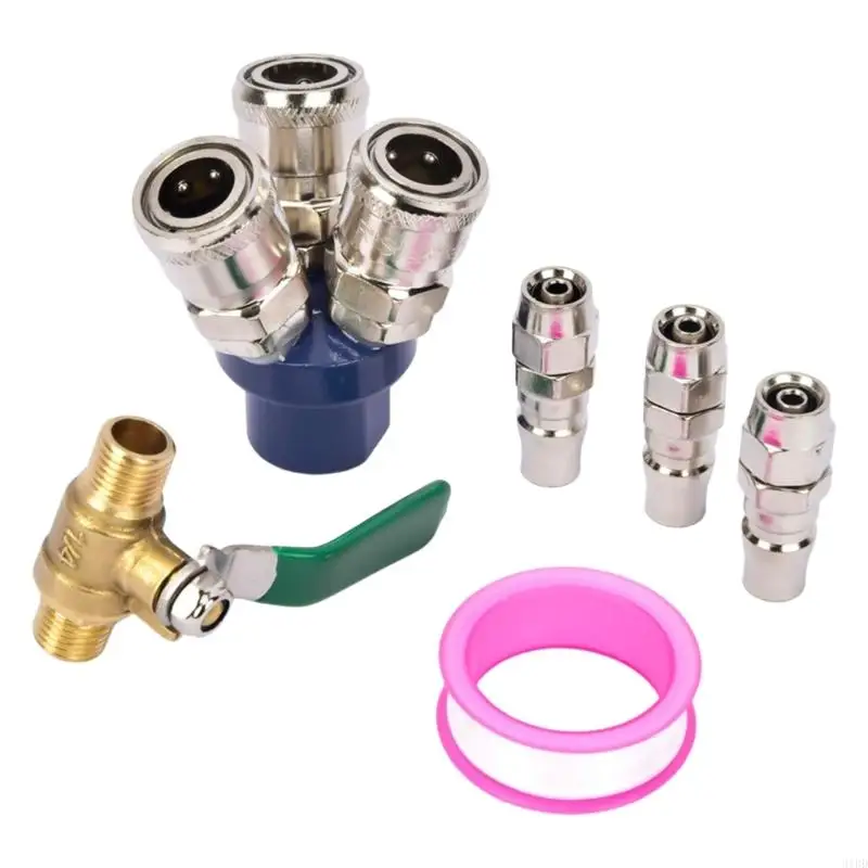 

31BD 3Way Pneumatics Quick Connector Coupler Heavy Dutys Metal Air Compressor Fittings for Industrial Tool Auto Repair