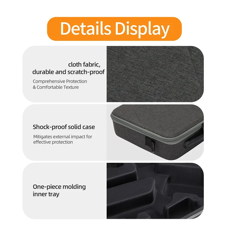 ABKI-SUNNYLIFE For DJI RS 4 Kit Storage Solution - Ruyi Handheld Stabilizer Protective Carrying Case With Multi-Utility