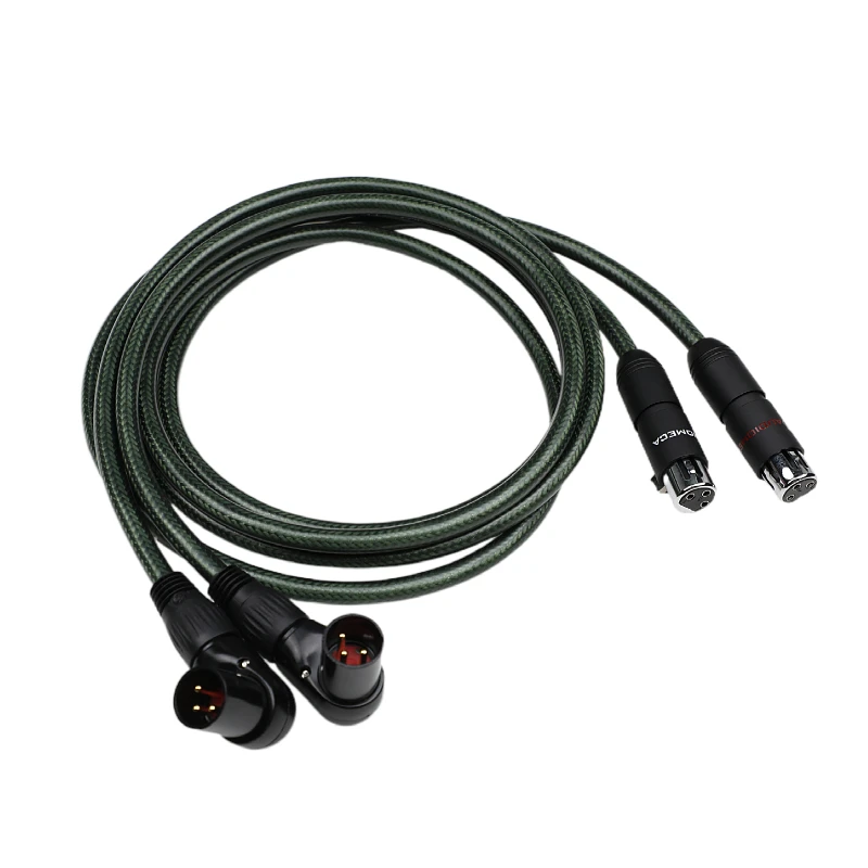 AUDIOMECA A130 cavo XLR in argento Sterling 90 ° ad angolo retto cavo di bilanciamento Canon a 3 pin cavo Audio