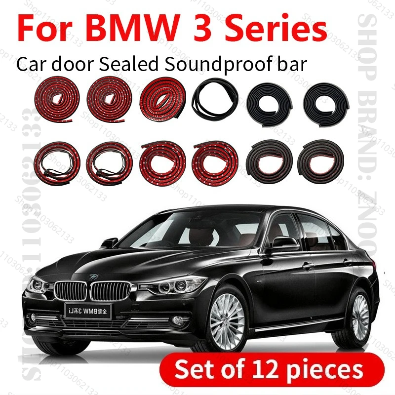 

Для BMW 3 серии 1975-2025 гг. Уплотнительная лента для двери автомобиля, резиновая двухслойная уплотнительная лента, звукоизоляционная пылезащитная уплотнительная лента, набор из 12 шт.