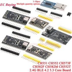 1-10Pcs CH551 CH552 Core Development Board USB 51 Single-Chip System Learning Module CH573F CH582F CH582M CH552T 2.4G Ble RISC-V