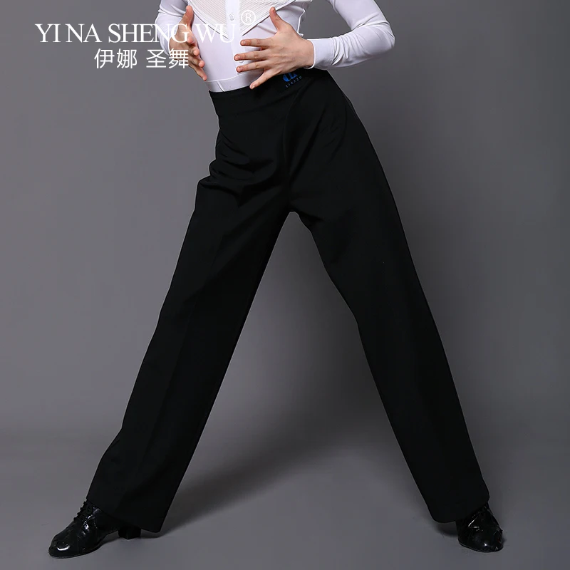 Pantaloni da ballo latino per ragazzi Costumi da competizione di ballo latino standard Pantaloni da pratica di ballo da sala neri Rumba Samba Abbigliamento da allenamento