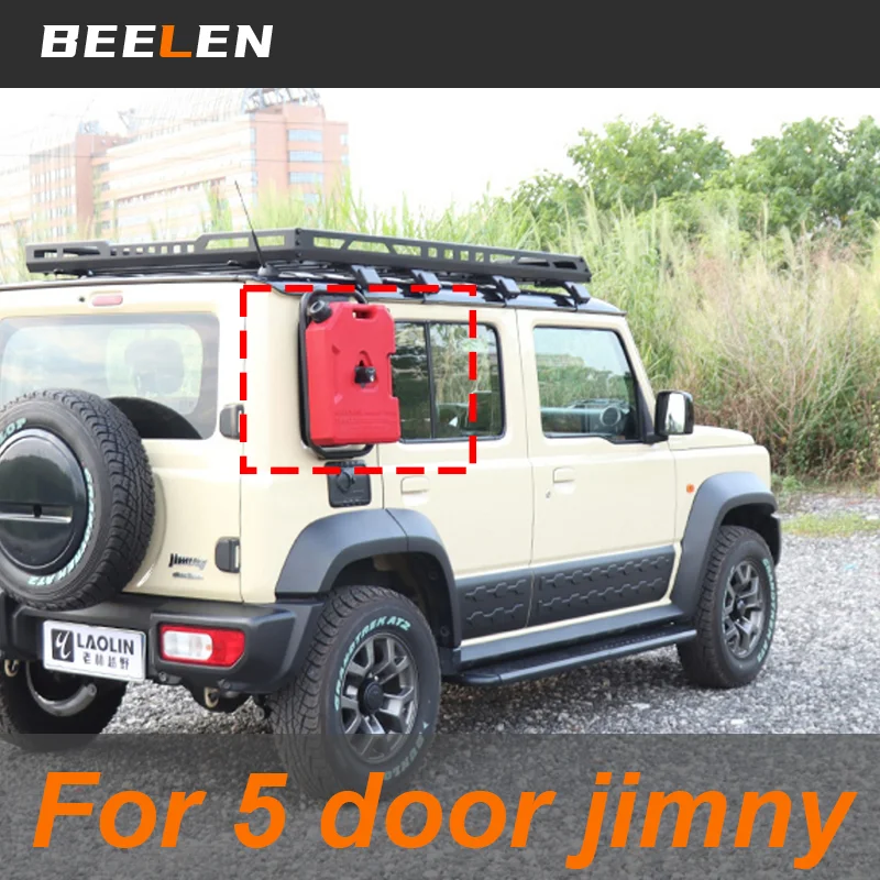 For 5 door JIMNY Exterior Accessories Expansion Rack External Fuel Tank For 2019+ SUZUKI Jimny JB64 JB74 Spare Gas Water Tank