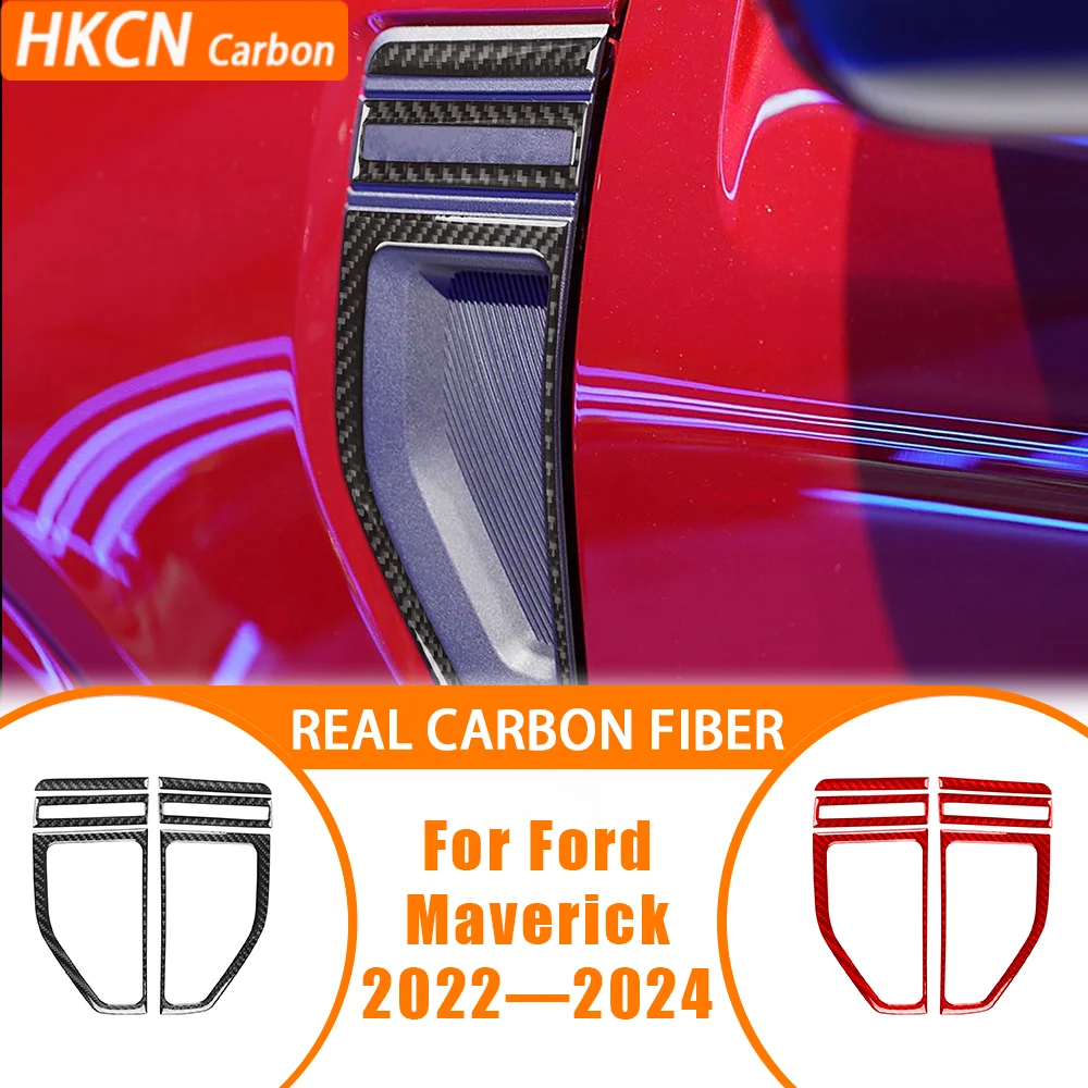 

For Ford Maverick 2022—2024 Carbon Fiber Front Body Kit Fender Panel Car Interior Accessories Cover Trim Sticker Modification