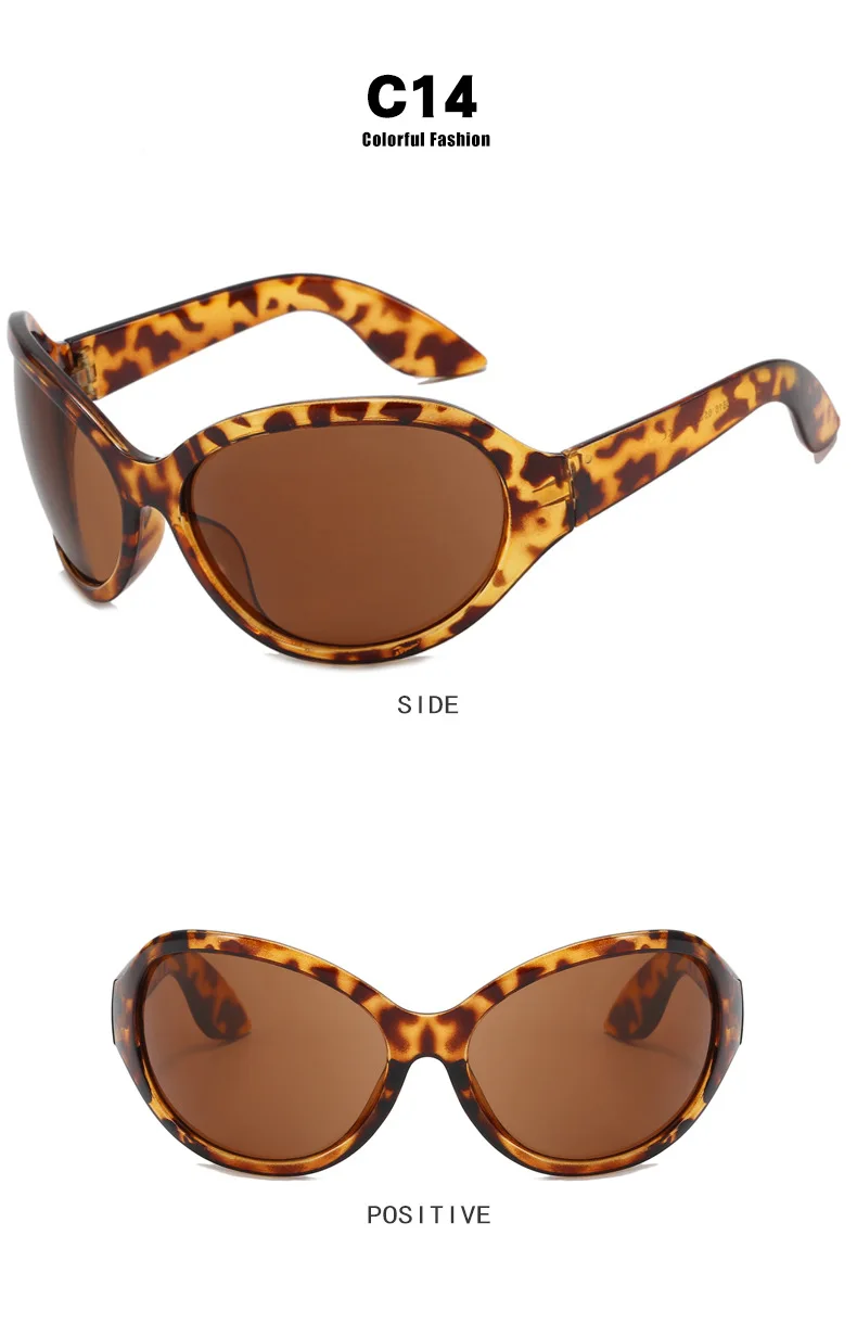 DOHOHDO UV400 Modische unregelmäßige runde Sonnenbrille für Damen und Herren, Vintage-Designer-Sonnenbrille für Damen, trendige Damen-Sonnenbrille – Detail 22