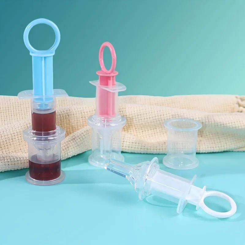 Mangiatoia per ciuccio per bambini, Dispenser per medicinali liquidi per bambini, mangiatoia per aghi in Silicone Anti-soffocamento, con misurino da 20ml