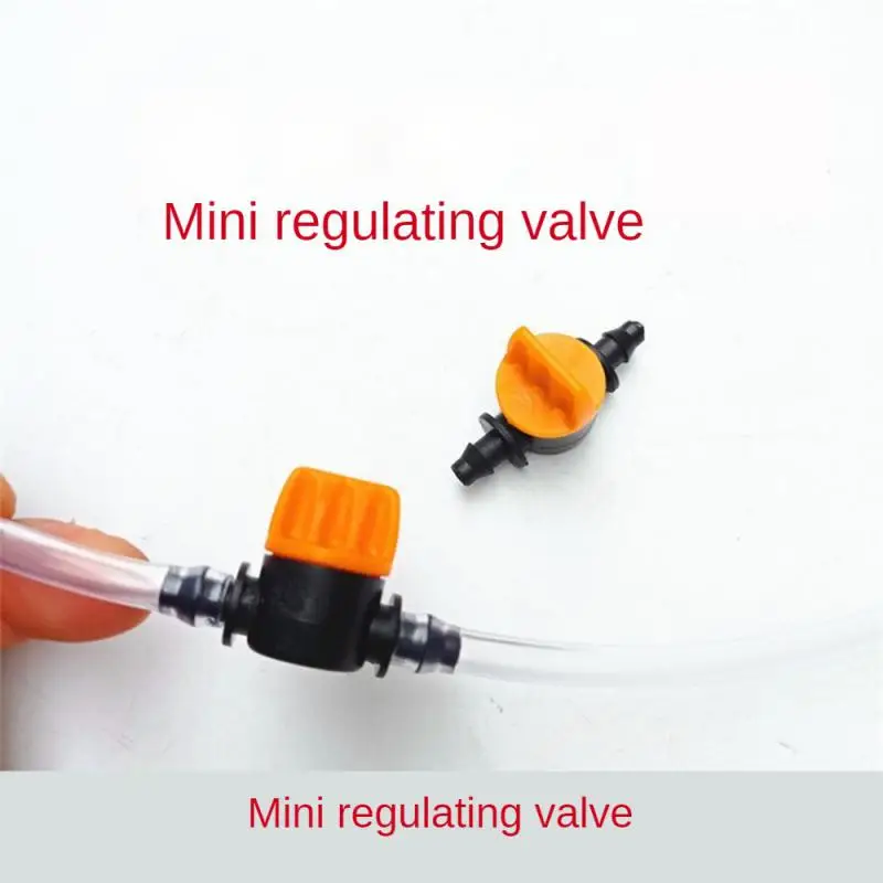 Barbed Mini Valve Shut Off Coupling Connectors for 4mm Hose Garden Water Irrigation Pipe Adaptor Greenhouse