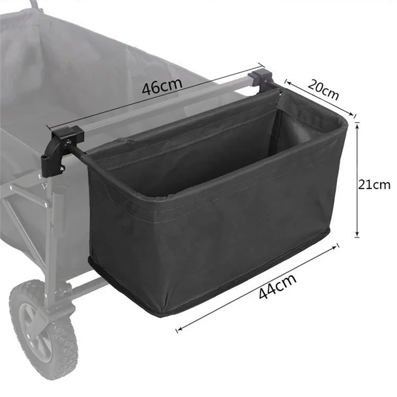Highly Recommended 1 Piece Wagon Cart Tail Bag Beach Wagon Cart Accessories Black Portable Hand Push Pull Cart Basket Wagon Stor