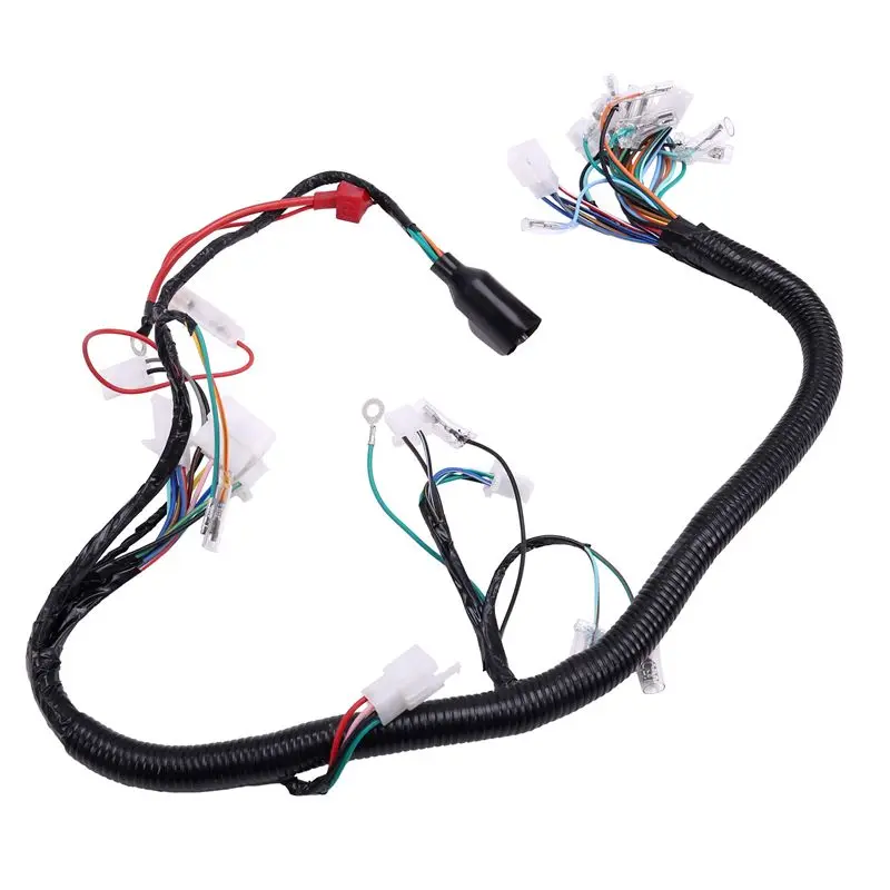 Motorcycle Cable Wiring Harness Full Vehicle Line Assembly For ATV Scooter Electrics Wire Lgnition Line Moto Accessories-A28K