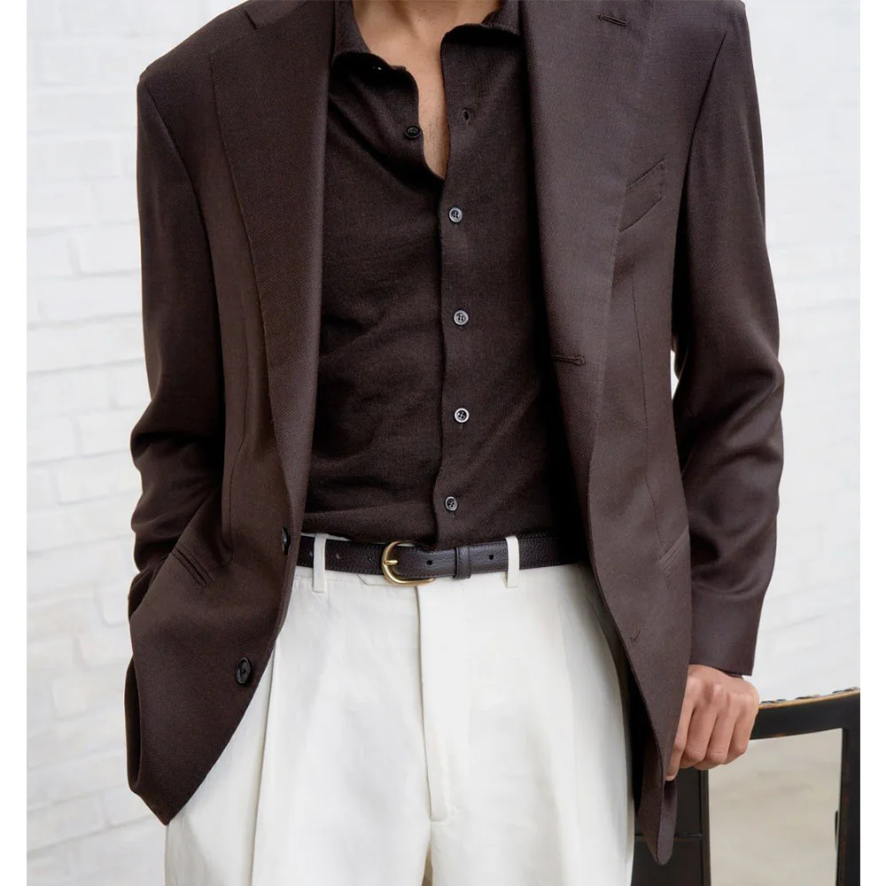 Men Suit Jacket Single Breasted Slim Fit Casual Stylish Tapered Waist Comfortable Elegant Blazer Business Formal Office Wear Men
