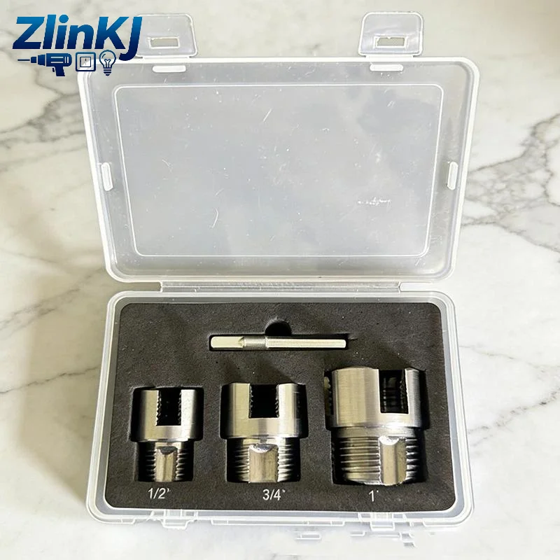 4PCS Integrated PVC Pipe Threader Set Internal External Threading Tool for Agricultural Irrigation Pipe Repair