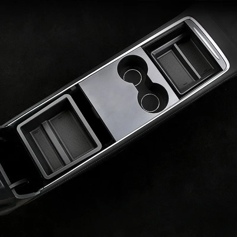 Zentrale Aufbewahrungsbox für Tesla Model 3/Y/3+ Modely Juniper Mittelkonsole Organizer Ablage Armlehnenfach Zubehör – Detail 4