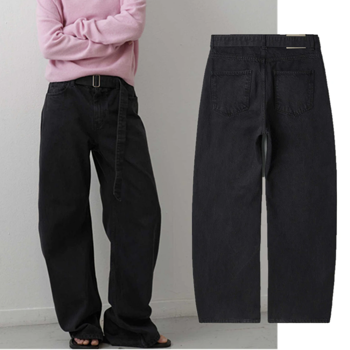 

Джинсы Maxdutti в скандинавском минималистичном ретро-стиле, джинсы-бойфренды, винтажные джинсы Mom, женские джинсы, женские джинсовые брюки, женская одежда