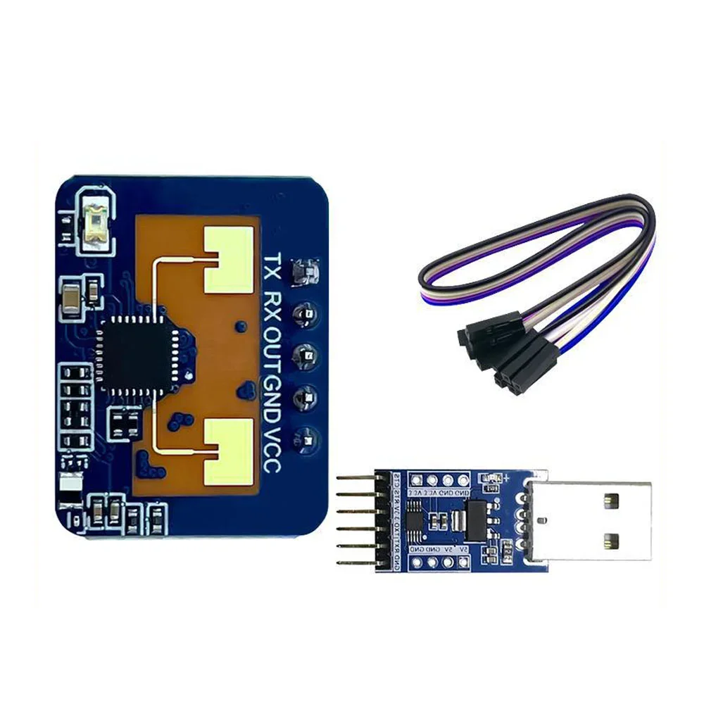 

Human Presence Sensing Radar Module High Sensitivity LD2410C 24G Intelligent Wave Sensor Switch 24G-24.25GHz Frequency Test Kit