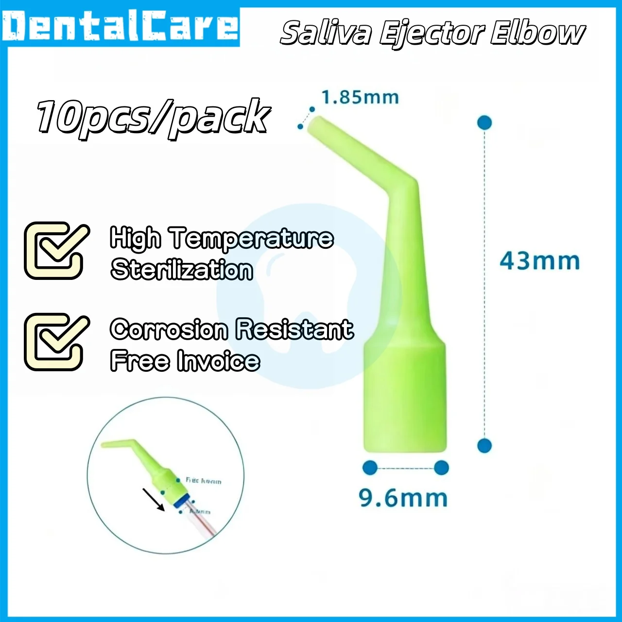 Dentistry Disposable Suction Tip Conversion Head Bend Pipe High Temperature Resistance Disinfect Oral Cavity Surgery Straw Tools