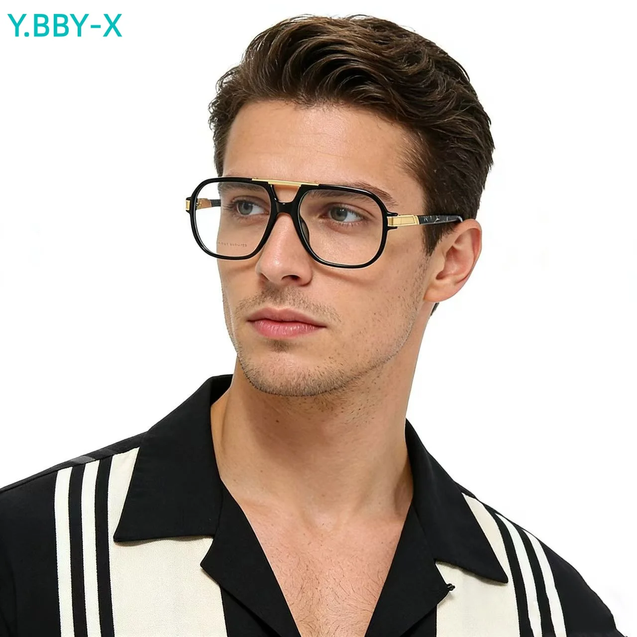 

Y.BBY-X Ретро-очки для мужчин, очки для чтения, очки с защитой от синего света, очки для коррекции близорукости, линзы для очков по рецепту