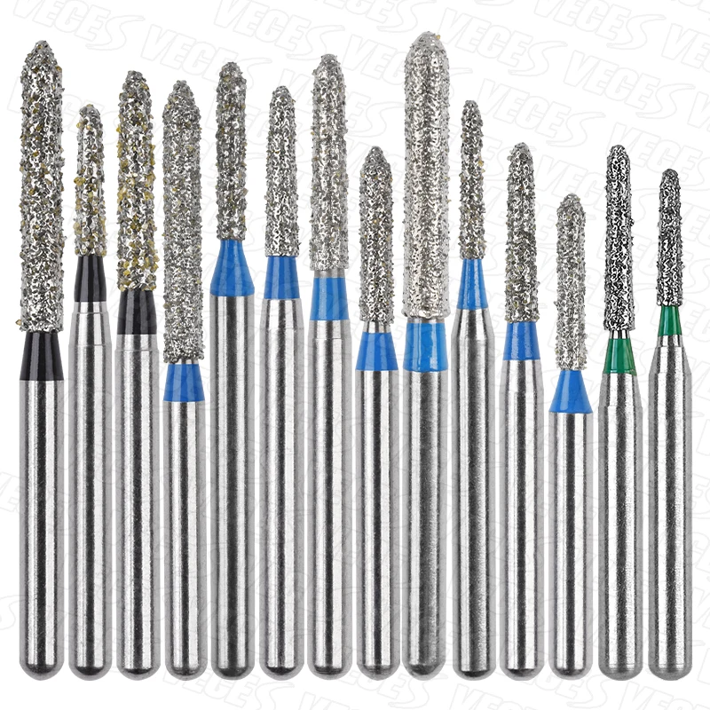 SO Type 10pcs Dental Diamond Burs Drill for Nails Emery Burs Dentistry Milling Cutters High Speed Hand Piece Dentist Strawberry