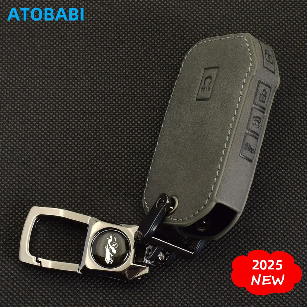 Gray Leather Car Ke… - image