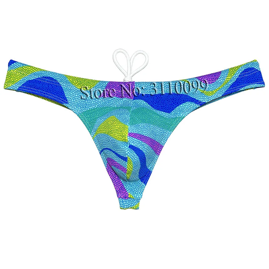 Men\'s Ice Silk Beachwear Lining  Thong Swimsuit Trunks Bikini Swimwear Underwear