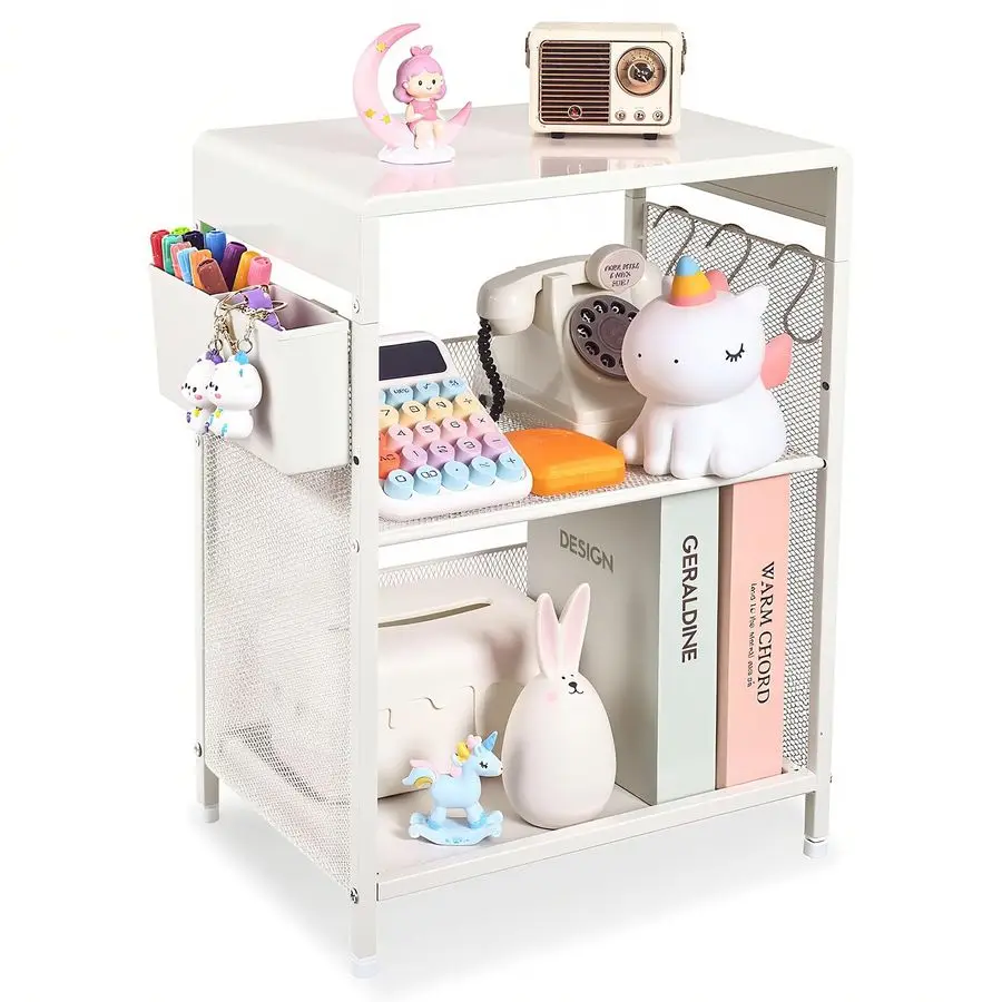 

Белая тумбочка, торцевой столик с крючками и держателем, детская тумбочка для спальни, прикроватная тумбочка для малышей, небольшой письменный стол для девочек, Co