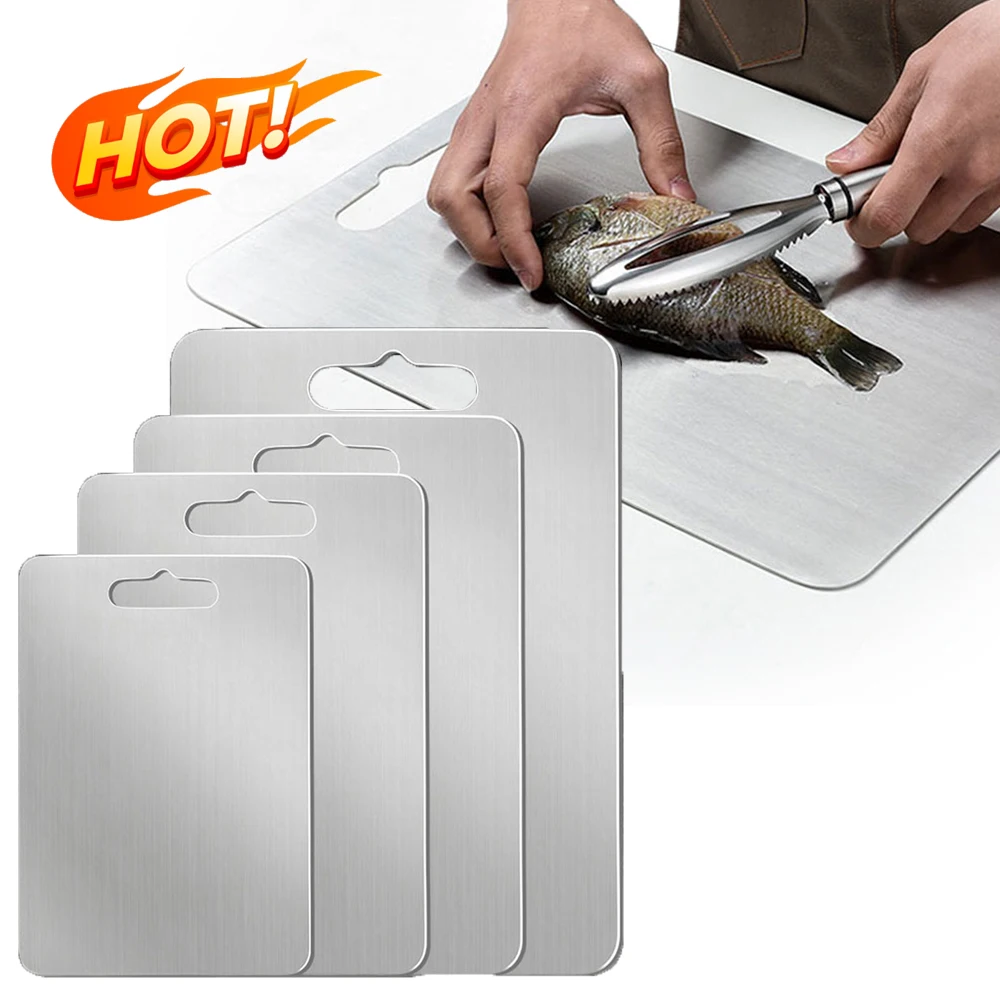 Thickened Stainless Steel Cutting Board Antibacterial and Mildew-proof Household Cutting Board Kitchen Kneading Dough Board