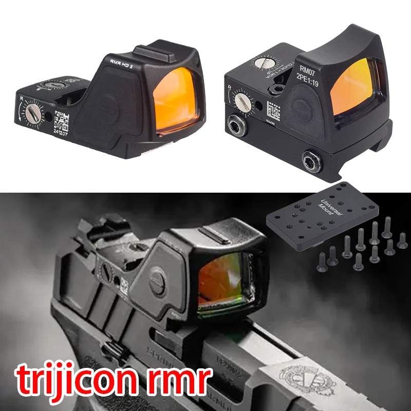 Mira táctica Trijic RMHD 3MOA Red Dot, mira réflex G , riel Picatinny/montaje sin parallax, imagen HD, mira telescópica para Rifle