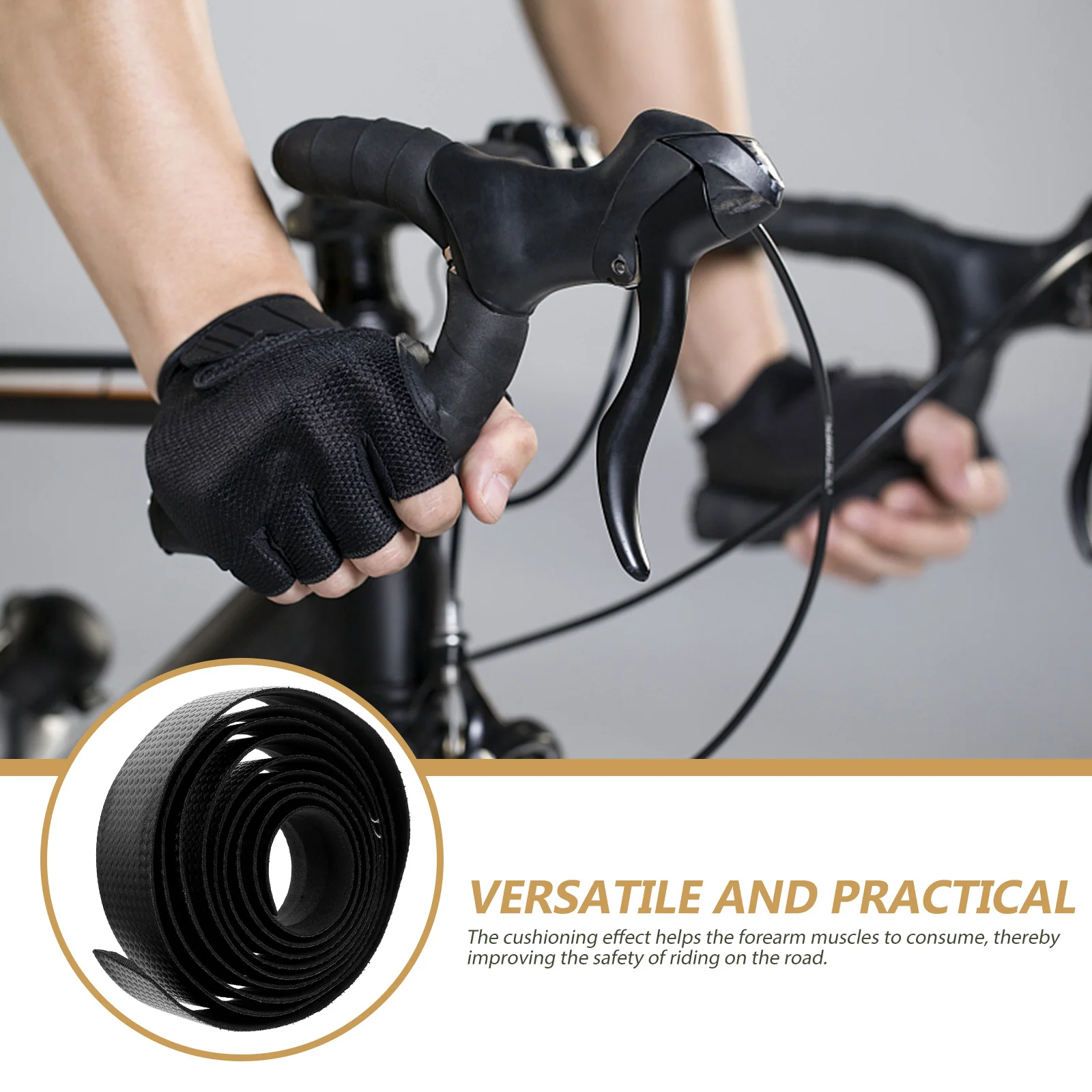 

1pc Anti-Slip Bike Handlebar Tape Lightweight Eva Cycling Grip Cover For Road Mountain Bike Comfortable Handlebar Wraps Belt