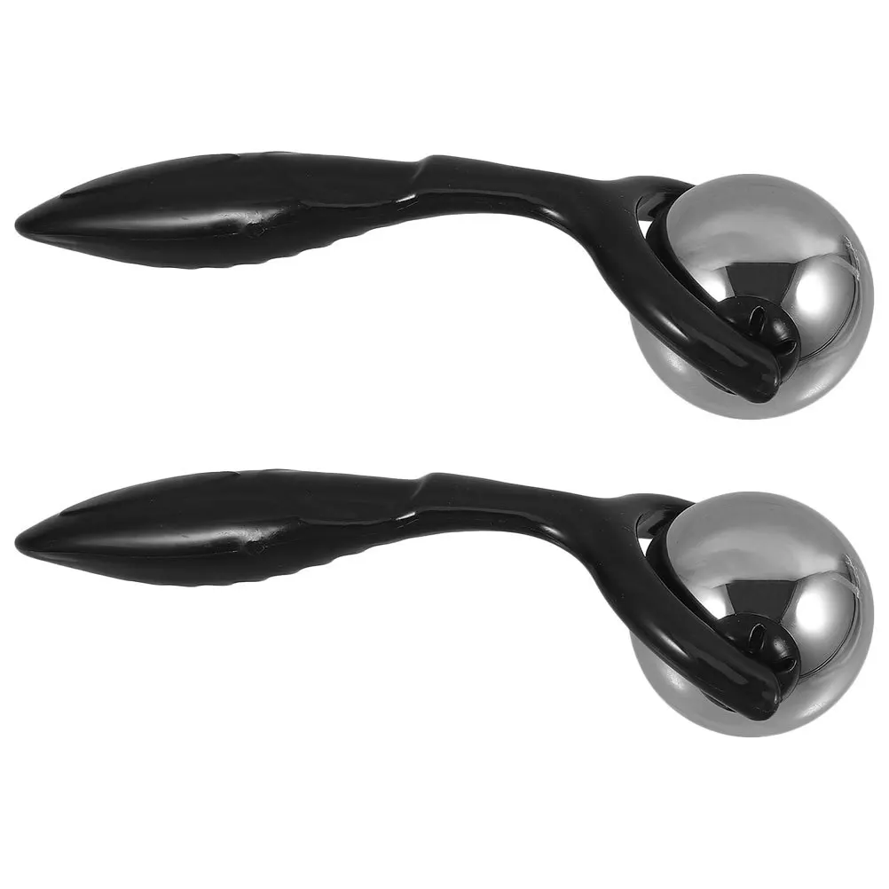 

2 шт., набор массажных шариков из нержавеющей стали, ручной ролик, эргономичная ручка, расслабление мышц, домашний офис, дорожный массажер