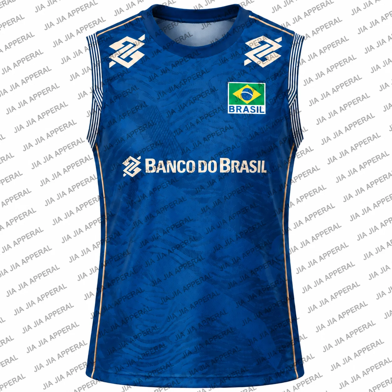 2026 Brazil Style Volleyball Jersey Adult Kids Blue Sleeveless Sports Shirt Team Uniform Training Top Boys Girls Athletic Wear
