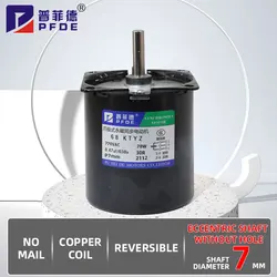 High Torque Permanent Magnet Synchronous Motor 68KTYZ 28W 220V AC Eccentric Shaft 7mm Metal Geared Reducer Electric Motor