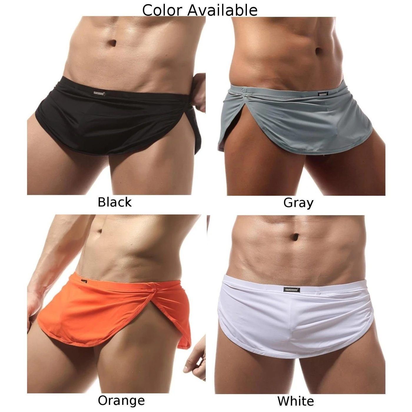 Mens Casual Skirt Elastic Home Pant Lounge Shorts Man Penis Pouch Underpants Gay Male Sexy Underwear Solid Panties