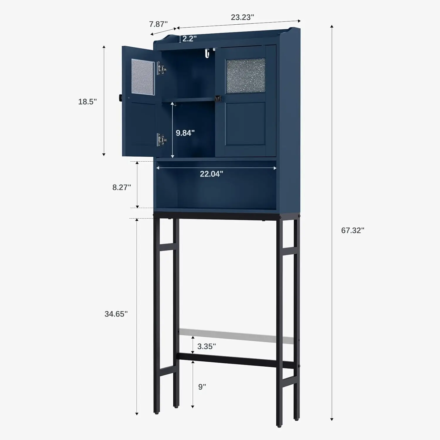 Bathroom Storage Cabinet Over Toilet, above Toilet Storage with Double Doors