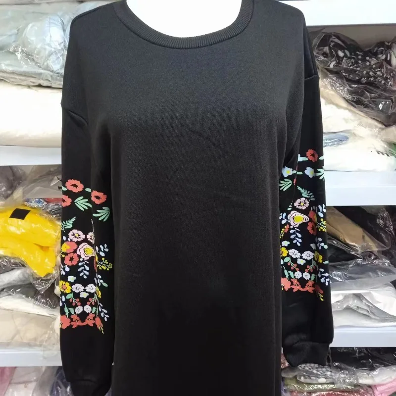 Maglione Casual da donna autunno/inverno manica lunga 2020 allentato o-collo stampa calda felpa dritta Party