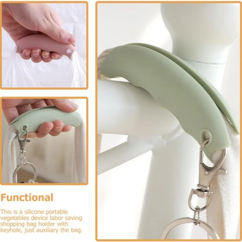2/5pcs Anti-Slip Shopping Bag Carrier Carry Vegetables Tool Shopping Bag Handles Buy Vegetables Bags Hand Grip Bag Lifter