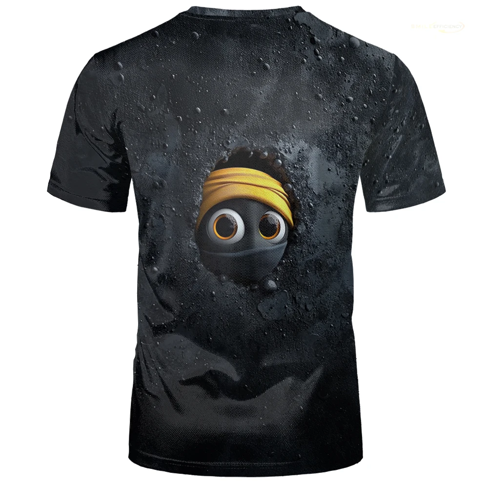 Different Dimension Breaking Space Little Ninja 3D Printed Pattern T-shirt Men's And Women's Casual T-shirt Parent-child Wear