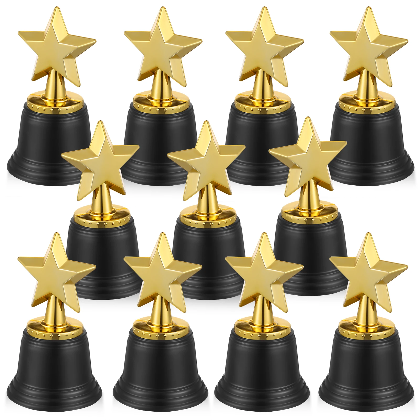 20Pcs Plastic Multi-use Household Party Trophy Decor Kids Five-point Star Trophy Trophy for Decorate Children Friends