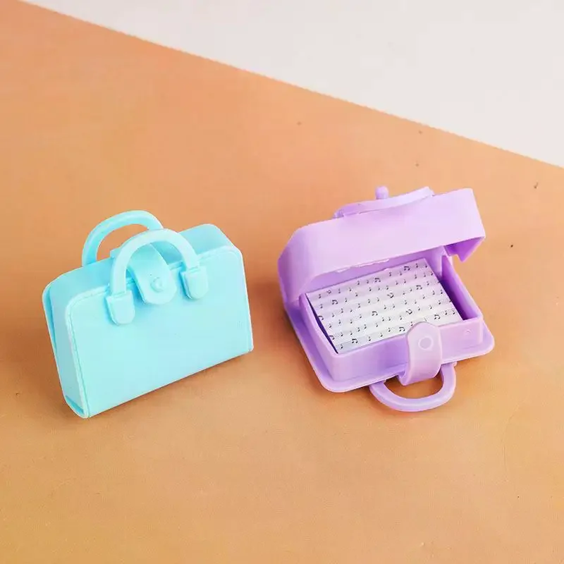 5Pcs Dolls Mini Bags Clothes Accessories 1/12 Dollhouse Simulated Handbag School Bag Music Score Model Study Decoration Toys