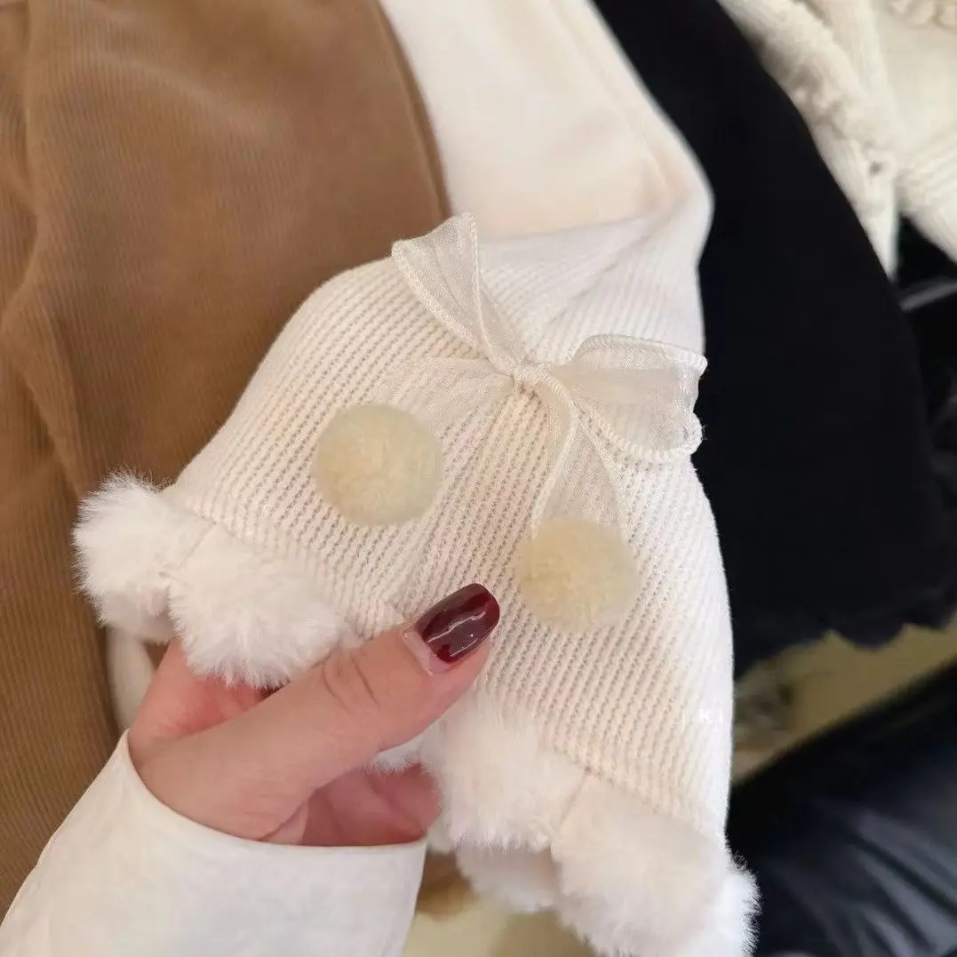 الفتيات الخريف الشتاء السراويل الطويلة غير رسمية موضة جديدة للأطفال لطيف وهمية الفراء القوس الكورية بانت ملابس الأطفال السراويل