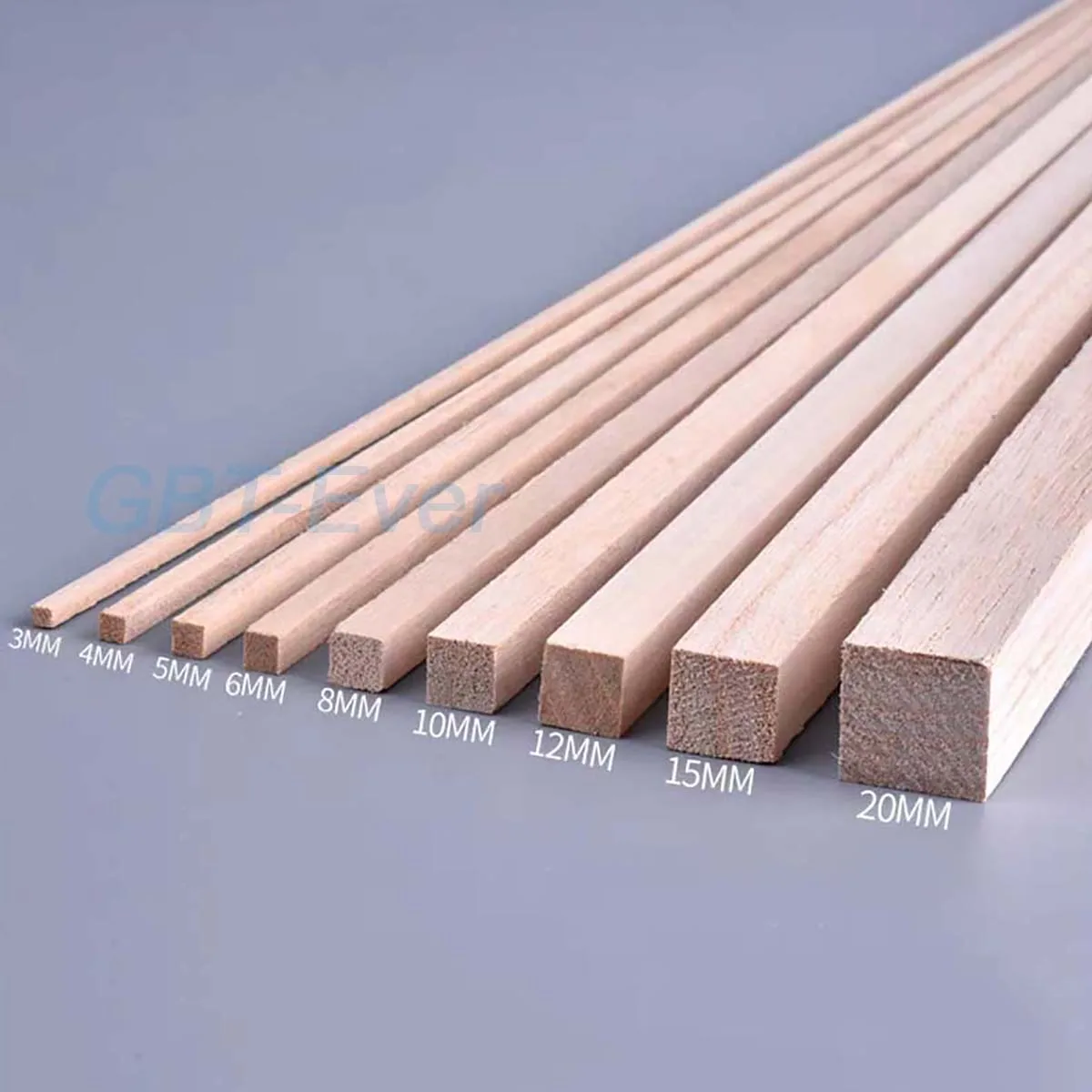 10/20/50Pcs Solid Wooden Sticks 2~20mm Length 250/500mm Square Wooden Bar Tung Wood Sticks DIY Handmade Model Materials