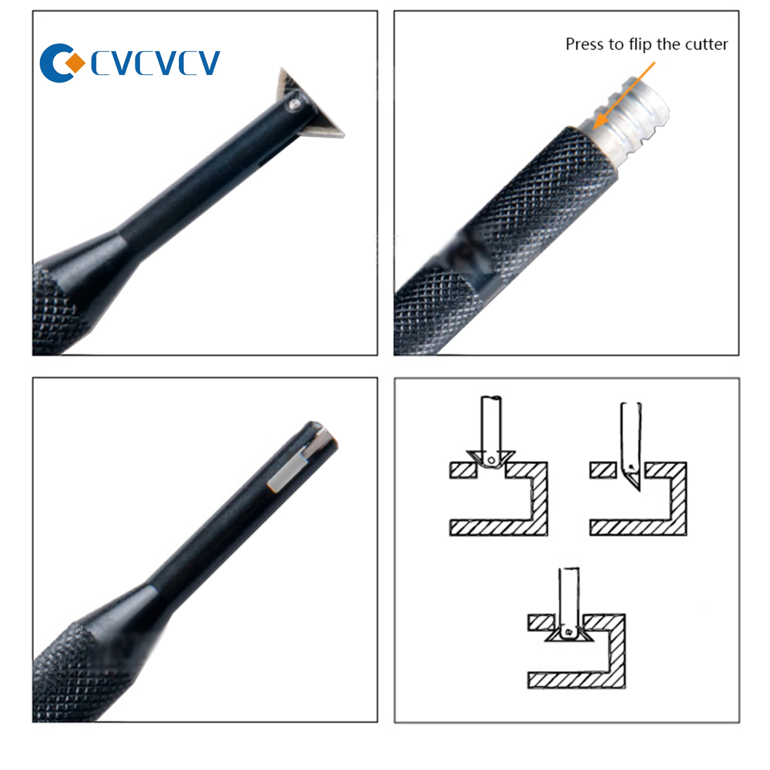 Flip type counterbore trimmer inner hole trimming knife deburring scraper RC1000 RC2000 RC2200 Trimming artifact Chamfering Tool