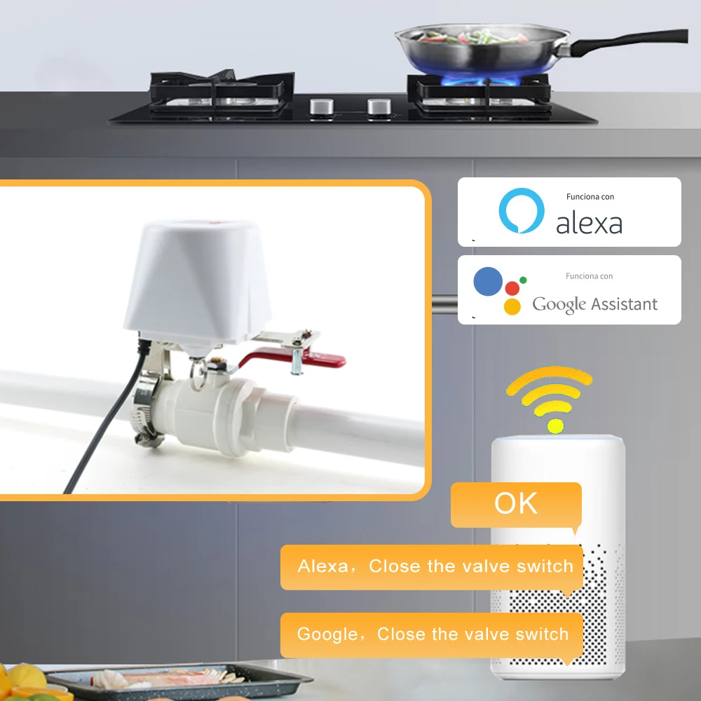 Tuya WiFi Water Valve Gas Shutoff Ball Valve Timer Garden Smart Faucet Controller Support Alexa Google Assistant SmartLife