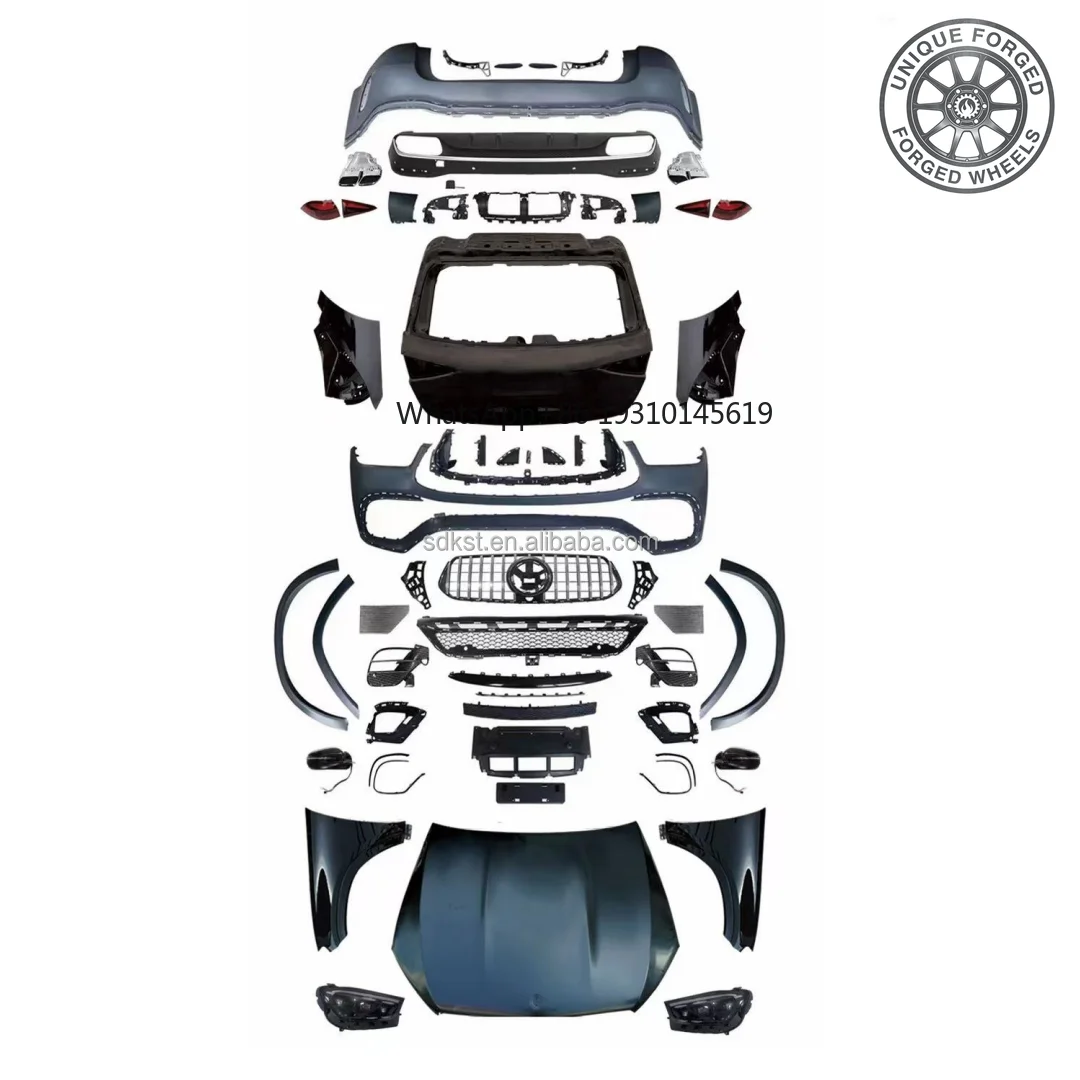 26style Old To New Body Kits Bumper For Mercedes-Benz ML Upgrade To GLE GLE53 GLE63 24 Models W167