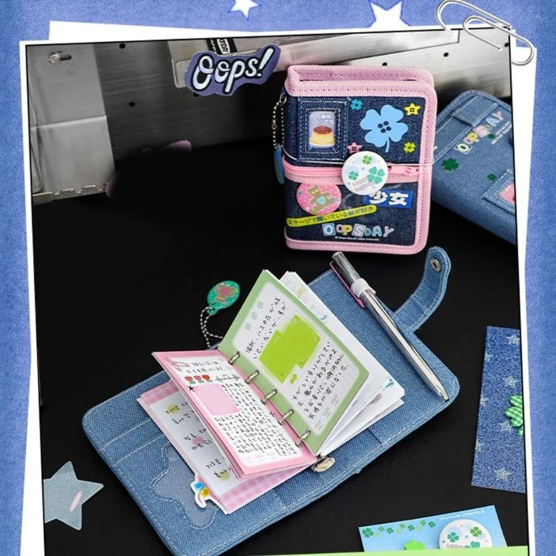 DXAB Small Notebook Scrapbook Journal Notepad Sweet Clovers دفتر للطلاب
